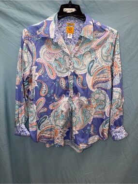 Ruby Rd. Purple Paisley Button-Down Shirt